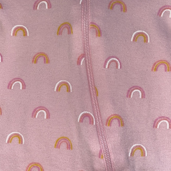 Cloud Island Rainbow Print Footed Onesie (Newborn) - Picture 3 of 5